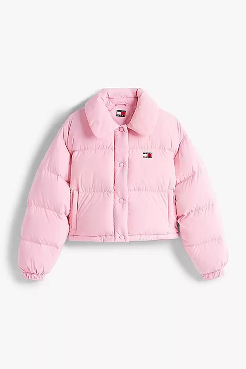 Tommy Hilfiger Kadın Pembe Şişme Mont