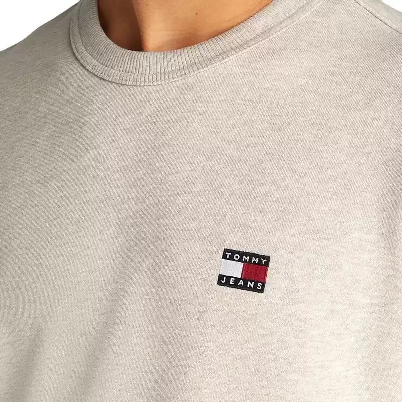 Tommy Jeans  Erkek  Rozetli  Bej  Kazak
