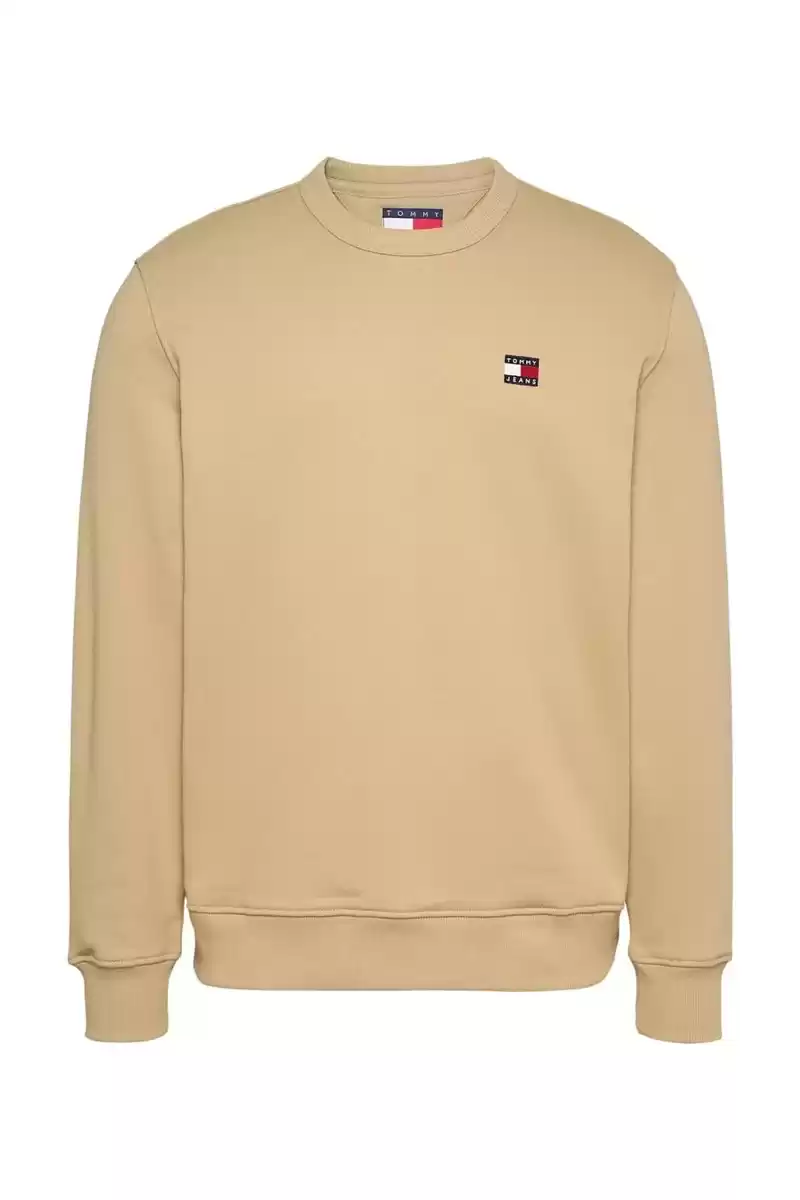 Tommy Hilfiger Logolu Erkek Bej Kazak