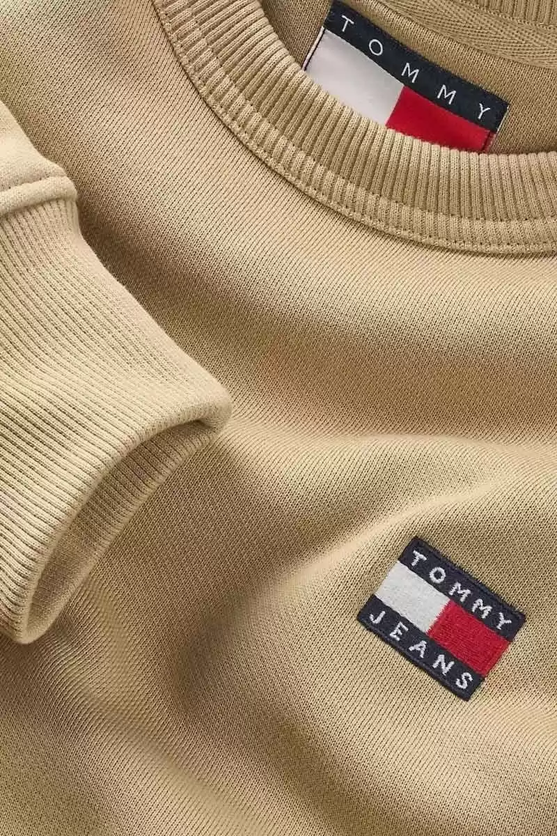 Tommy Hilfiger Logolu Erkek Bej Kazak