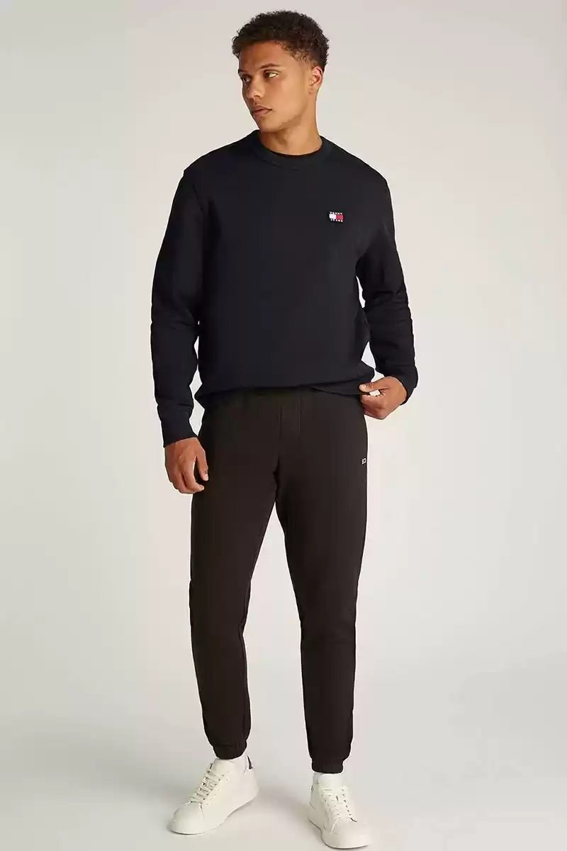 Tommy Hilfiger  Erkek  Siyah Logolu  Kazak