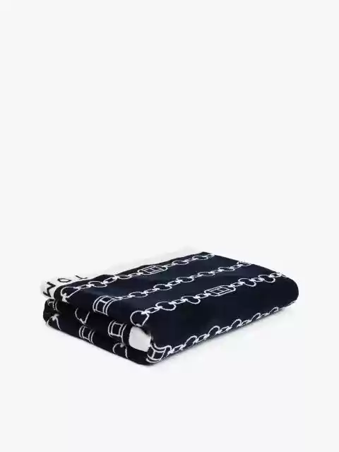 Tommy Hilfiger Unisex Bej Logo Nakışlı Plaj Havlusu