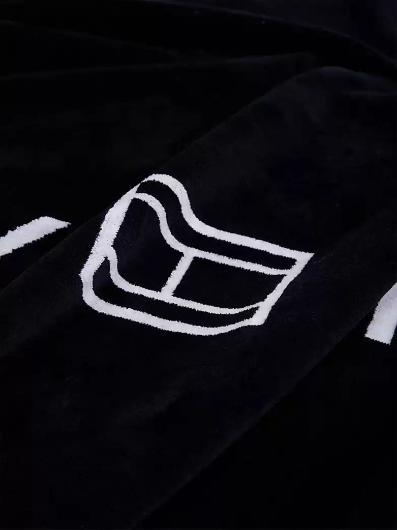 Tommy Hilfiger Unisex Lacivert Logo Nakışlı Plaj Havlusu