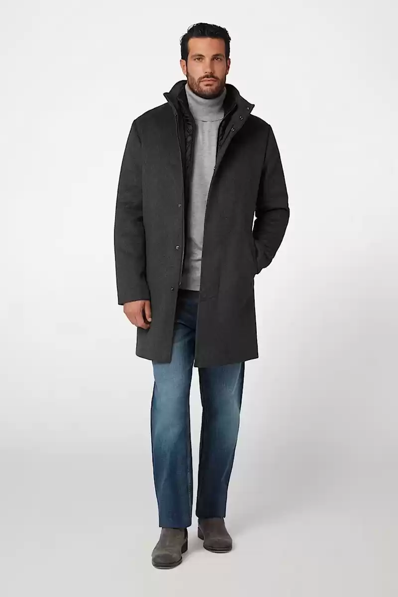 Guess Erkek Siyah Eco Palto