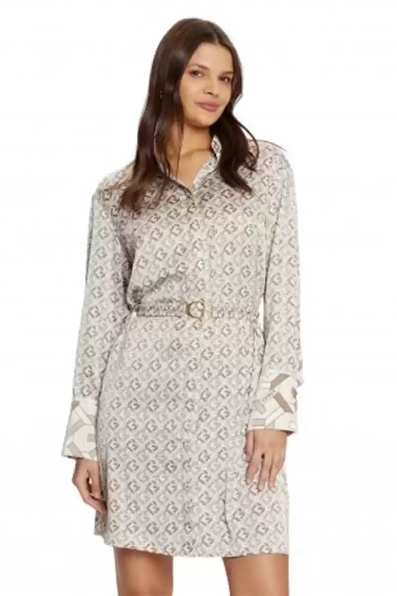 Guess Kadın Veronica Zincir G Logolu Mini Elbise