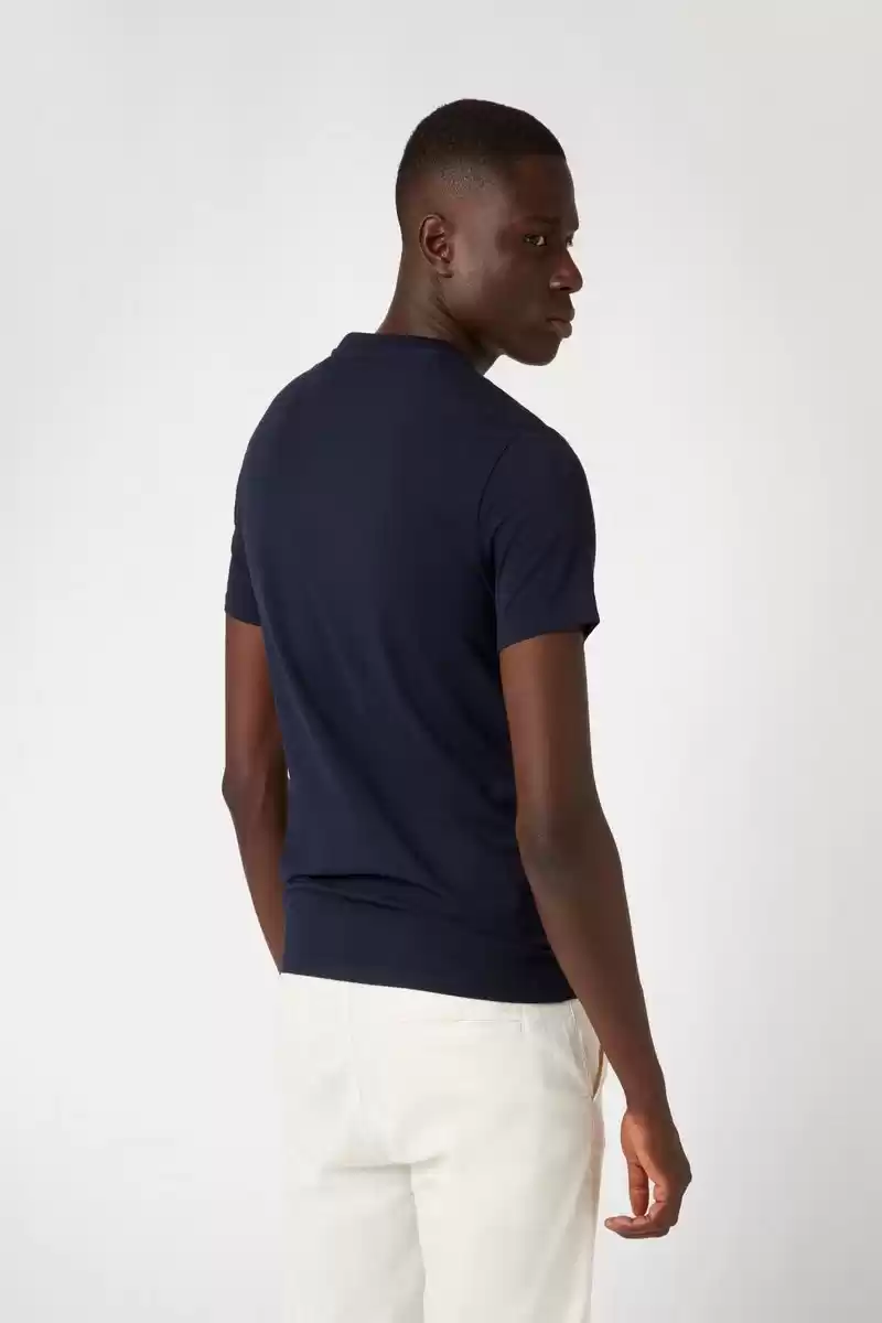 Guees Erkek Lacivert Slim Fit T-Shirt