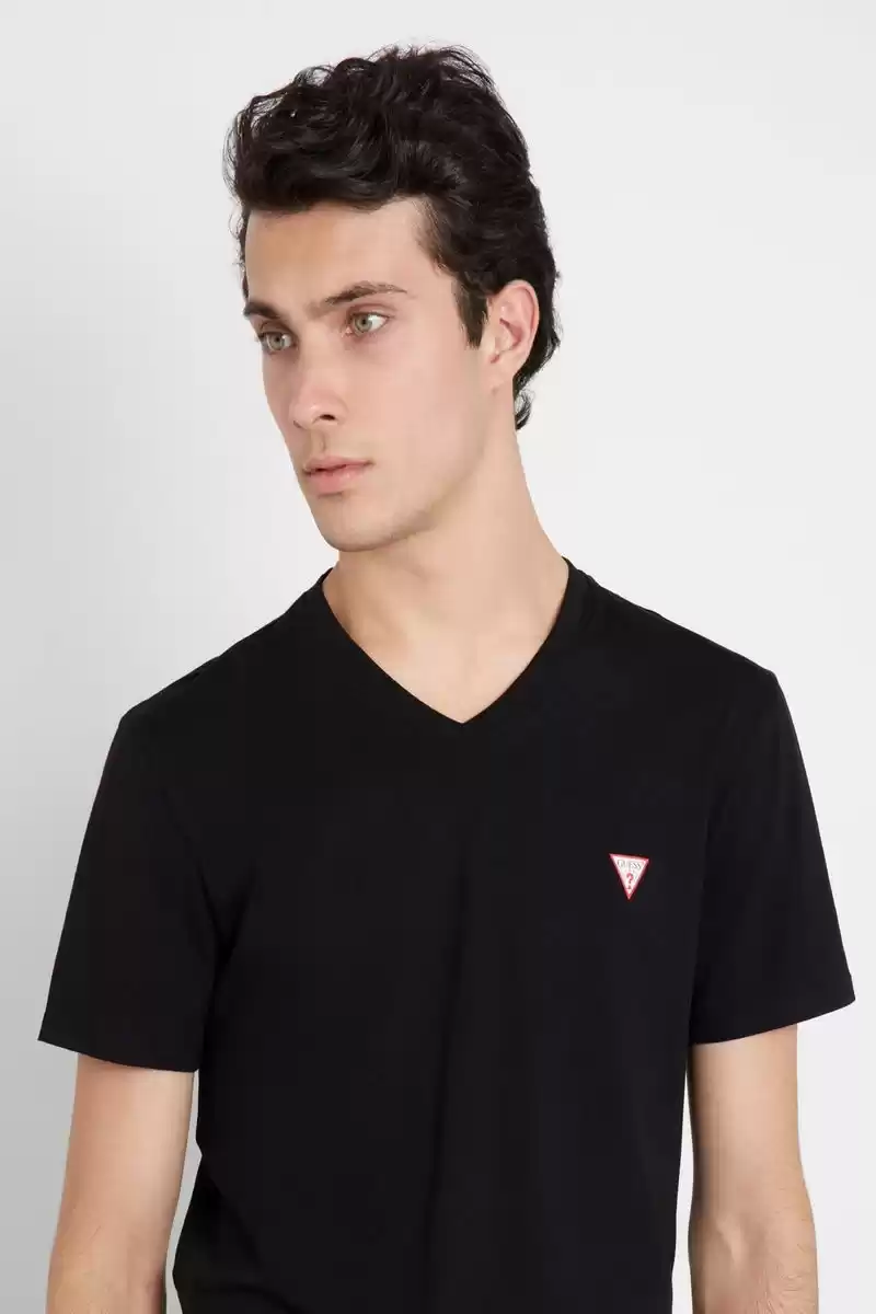 Guess Erkek Siyah Dar Fit T-Shirt