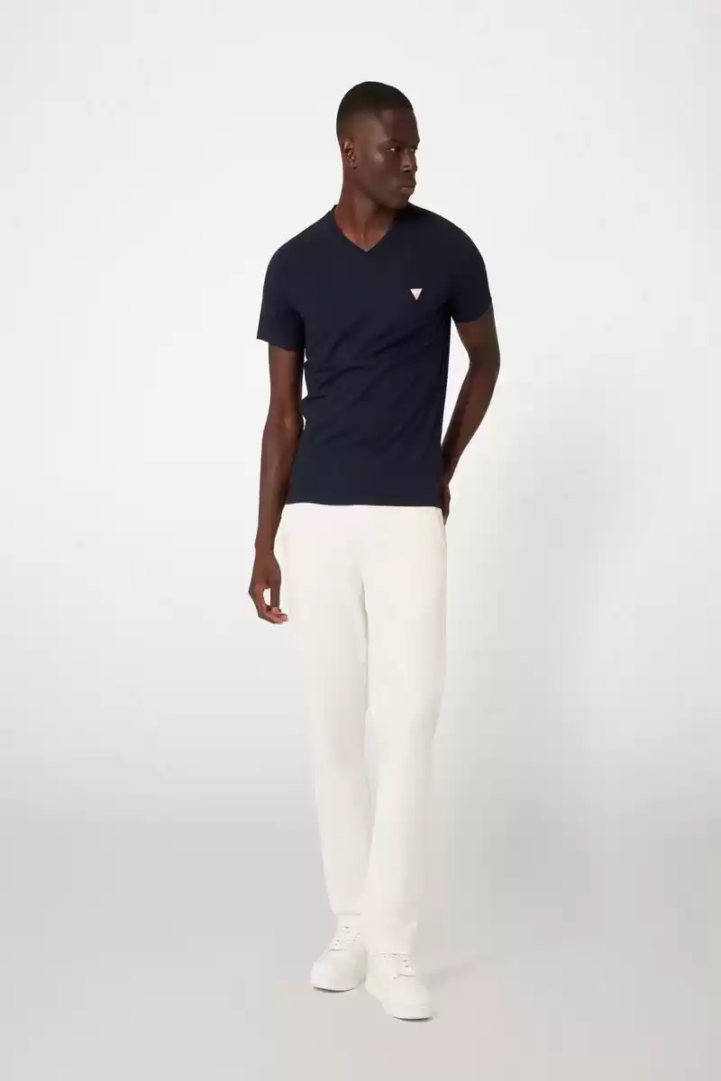 Guees Erkek Lacivert Slim Fit T-Shirt