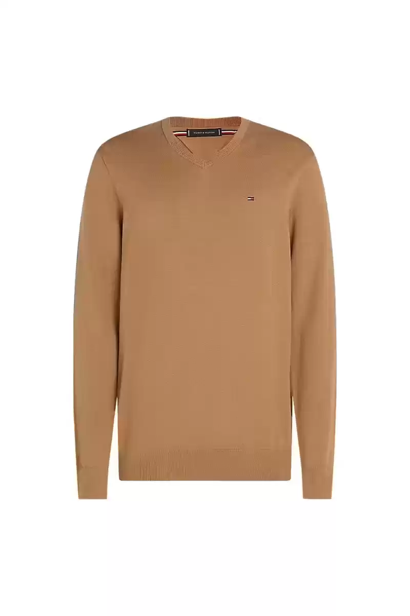 Tommy Hilfiger Erkek Logolu Bisiklet Yaka Kazak