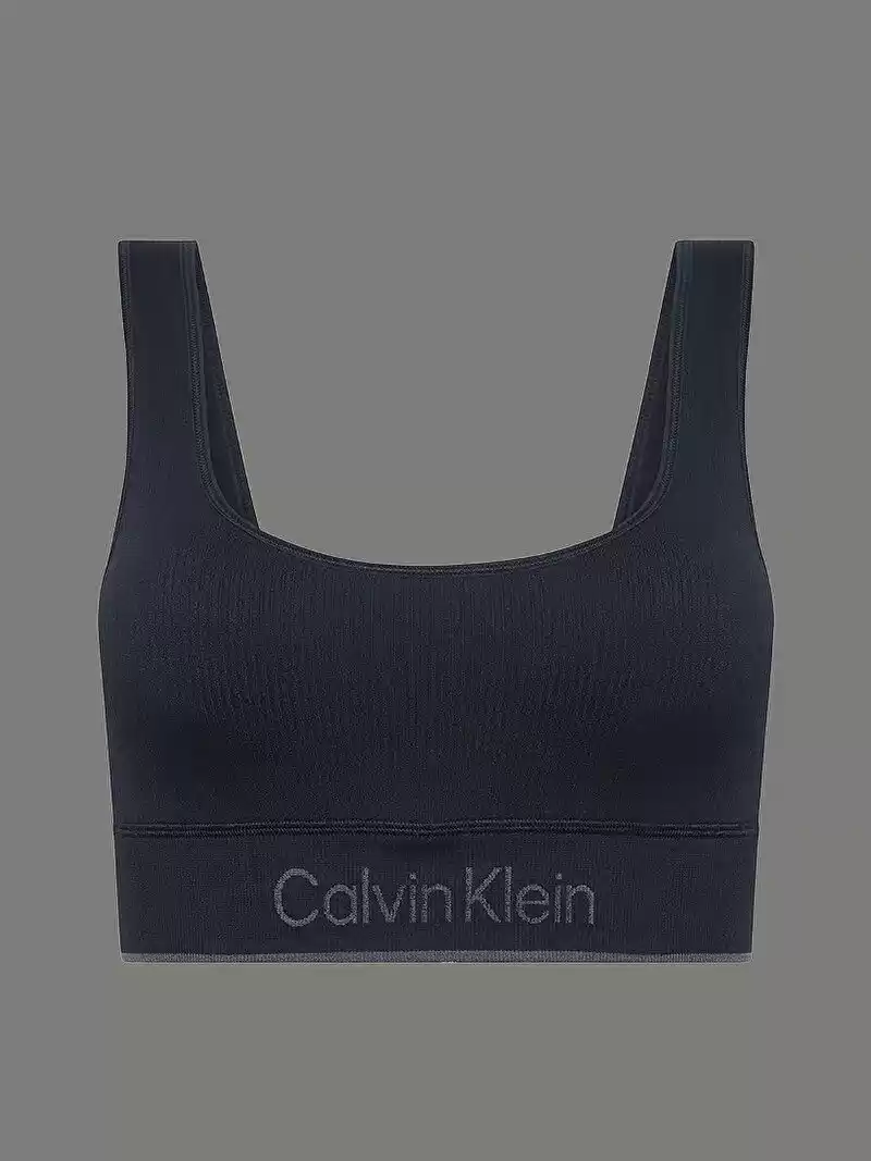 Calvin Klein Kadın Siyah Bel Lastikli Spor Büstiyer