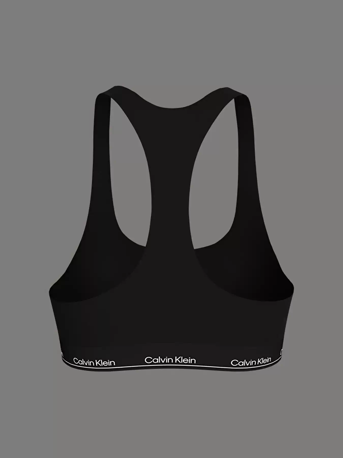 Calvin Klein Kadın Siyah Beli Elastik Bantlı Crop Büstiyer