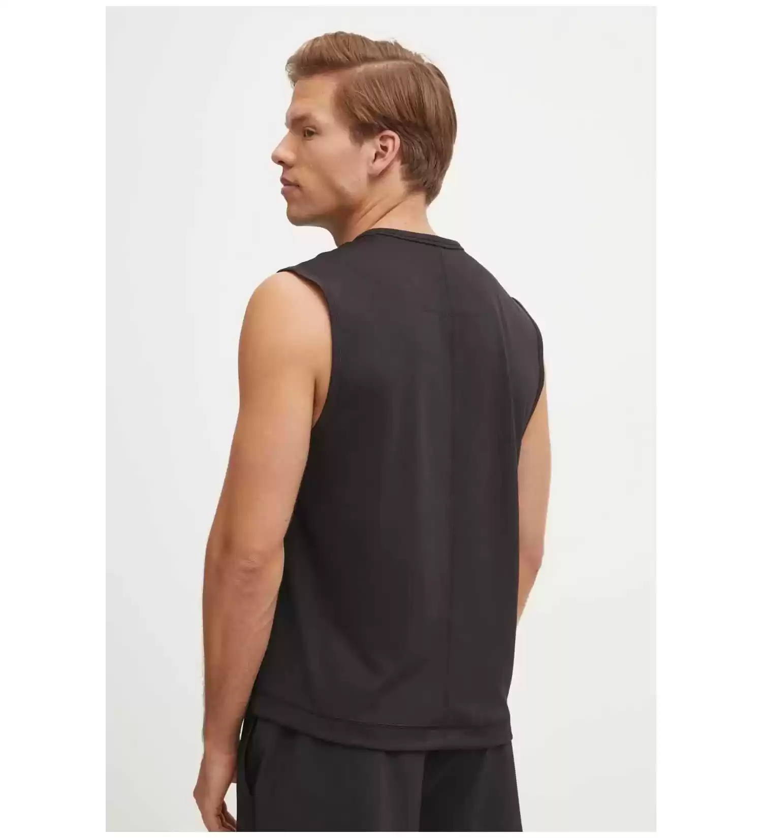 Calvin Klein Erkek Siyah Regular Fit Kolsuz T-Shirt