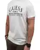 Guess Erkek Beyaz Logolu T-Shirt