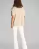 Calvin Klein Kadın Logo Baskılı Ekru T-shirt