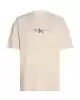 Calvin Klein Kadın Logo Baskılı Ekru T-shirt