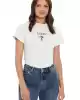Guess Kadın Siyah Logolu Beyaz T-shirt