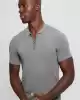 Guess Erkek Gri Dane Yarım Fermuarlı Triko