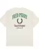 Fred Perry Erkek Ekru Logo Detaylı T-shirt