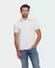 Guess Erkek Bej Quattro G Şeritli Polo Tişört
