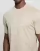 Guess Erkek Bej Logolu Nakış İşlemeli T-Shirt