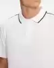 Guess Erkek Beyaz Quattro G Şeritli Polo Tişört