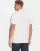 Guess Erkek Beyaz Quattro G Şeritli Polo Tişört