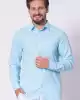 Guess Erkek Mavi Katlanabilir Kollu Gömlek