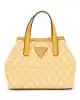 Guess Kadın Sarı G Wave Geometrik Desenli Mini El Çantası