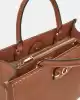 Guess Kadın Kahverengi Nastra İki Bölmeli Tote Çanta
