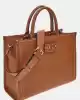 Guess Kadın Kahverengi Nastra İki Bölmeli Tote Çanta