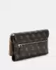 Guess Kadın Kahverengi Noelle Flap Organizer Crossbody Çanta