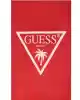 Guess Kadın Kırmızı Jakarlı Palmiye Desenli Logolu Plaj Havl
