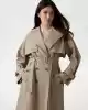 Guess Kadın  Kruvaze Yeşil  Trençkot