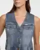 Guess Kadın Mavi Denim Jean Yelek