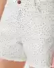 Guess Kadın Beyaz  Relaxed Midi Şort