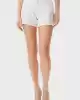 Guess Kadın Beyaz  Relaxed Midi Şort