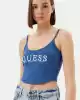 Guess Kadın Mavi Sunflower Ribana Bluz