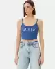 Guess Kadın Mavi Sunflower Ribana Bluz