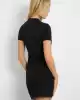 Guess Kadın Logolu Stretch Siyah Mini Elbise