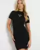Guess Kadın Logolu Stretch Siyah Mini Elbise