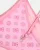Guess Kadın Pembe 4G Logolu String Bağlamalı Bikini Altı