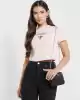 Guess Kadın Pembe Logolu Crop