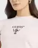 Guess Kadın Pembe Logolu Crop