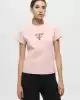 Guess Kadın Pembe Önü Logolu T-Shirt