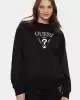 Guess Kadın Roberta Logolu Siyah Sweatshirt
