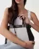 Guess Kadın Siyah  Anadela Üç Bölmeli Satchel Çanta