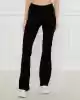 Guess Kadın Siyah Crocus Mini Paça Ribana Pantolon