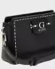 Guess Kadın Siyah Nastra Mini Üstten Fermuarlı Crossbody Çan
