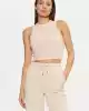 Guess Kadın Kolsuz Pembe Crop Bluz