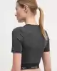 Calvin Klein Kadın Siyah Slim Fit Crop T-Shirt